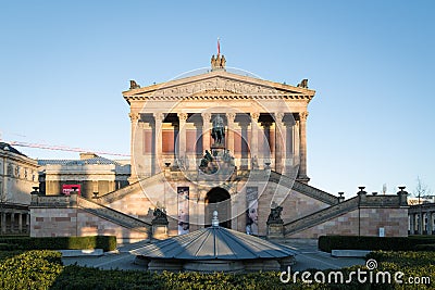 Alte Nationalgalerie (Old National Gallery) on the Museumsinsel in Berlin-Mitte. Editorial Stock Photo