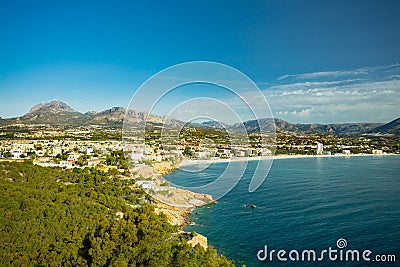 Altea and Albir view from Serra Gelada Natural Park, Spain Stock Photo