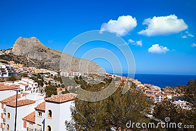 Altea beach aerial view in Alicante Stock Photo