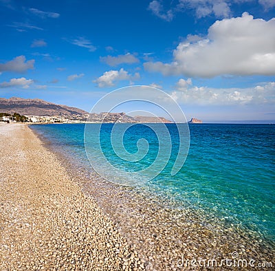 Altea Cap Blanc beach playa Albir Alicante Stock Photo