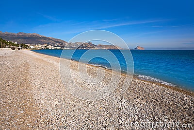 Altea Cap Blanc beach playa Albir Alicante Stock Photo