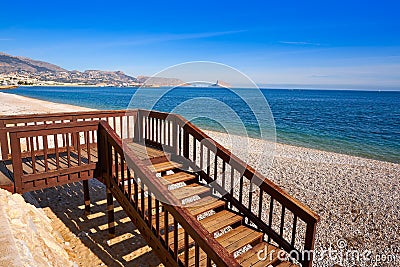 Altea Cap Blanc beach playa Albir Alicante Stock Photo