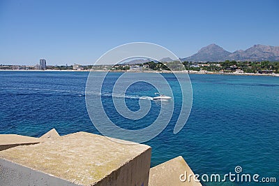 Altea, Spain, May 27 view Benidorm from the port Editorial Stock Photo