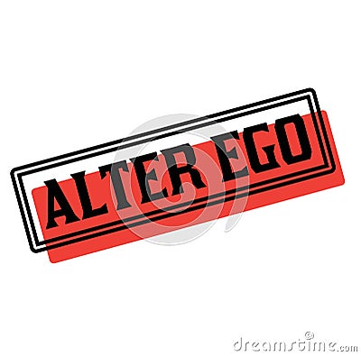 Alter ego advertising sticker Vector Illustration