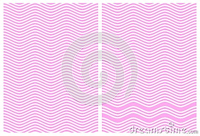 Alternate zigzag lines of pink and white Vector Illustration