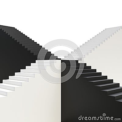 Alternating black and white scales Stock Photo