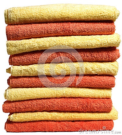 Alternating Stack of Towels Stock Photo