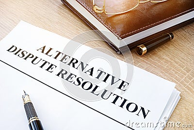 Alternative dispute resolution ADR in an office. Stock Photo