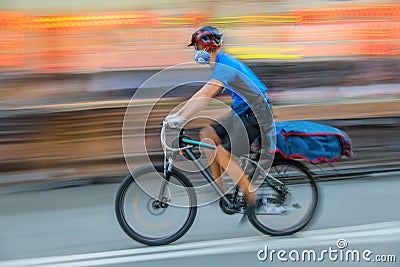Alternative ecological clean delivery transport Stock Photo