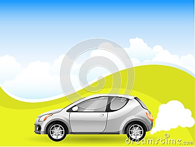 Alternative Energy car Vector Illustration