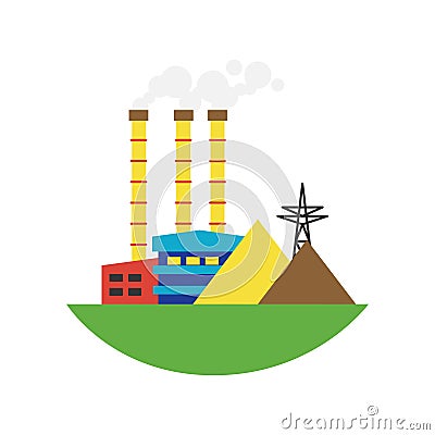Alternative energy factory vector illustration. Vector Illustration
