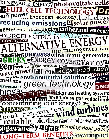 Alternative energy headlines Vector Illustration