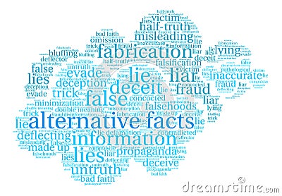 Alternative Facts Word Cloud Stock Photo