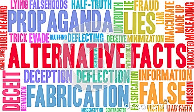 Alternative Facts Word Cloud Vector Illustration