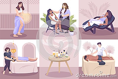 Alternative Medicine Flat Compositions Vector Illustration