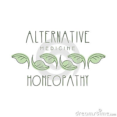 Alternative medicine homeopathi logo symbol vector Illustration Vector Illustration