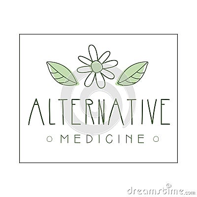 Alternative medicine logo symbol vector Illustration Vector Illustration