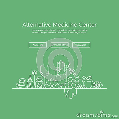 Alternative Medicine vector concept. Vector Illustration