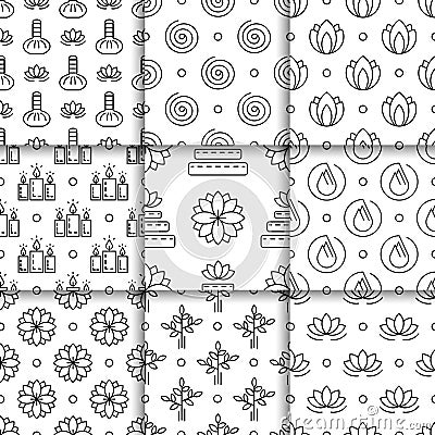 Alternative medicine vector pattern Vector Illustration