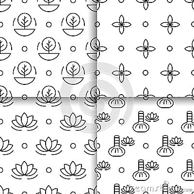 Alternative medicine vector pattern Vector Illustration