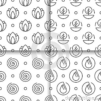 Alternative medicine vector pattern Vector Illustration