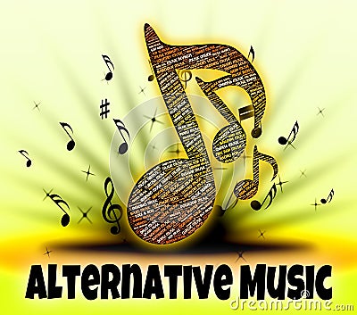 Alternative Music Represents Sound Tracks And Acoustic Stock Photo