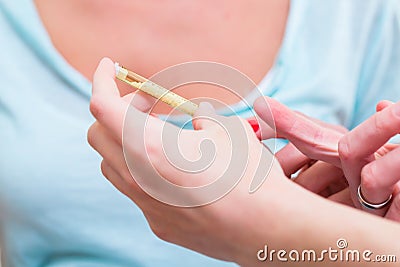 Alternative practitioner explaining homeopathy globuli Stock Photo