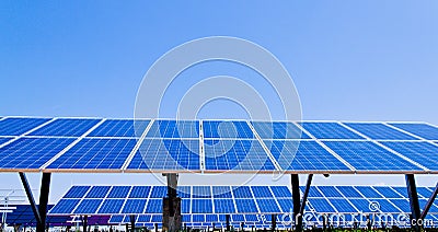 Alternative Solar Energy. Solar power plant. Stock Photo