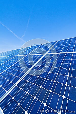 Alternative Solar Energy. Solar power plant. Stock Photo
