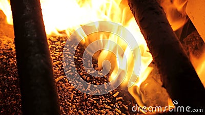 Alternativer Brennstoff Paletten werden in einem Industriekessel gebrannt Moderner hölzerner brennender Kessel stock video Alternativer Brennstoff Paletten werden in einem Industriekessel gebrannt Moderner hölzerner brennender Kessel stock video