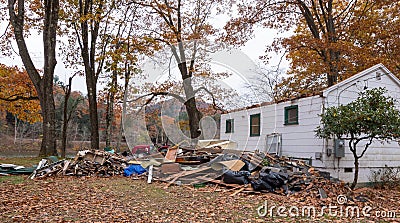 Althom, Pennsylvania, USA November 2, 2023 A house being renovated Editorial Stock Photo