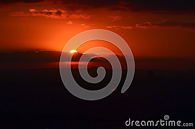 At an altitude of 280 mt in Istanbul sunset Stock Photo