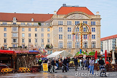 Altmarkt autumn fair in Dresden Editorial Stock Photo