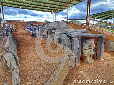 Alto de los idolos, San agustin. Colombia Editorial Stock Photo