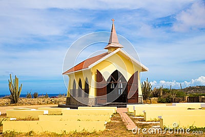 Alto Vista Chapel Aruba Stock Photo