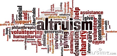 Altruism word cloud Vector Illustration