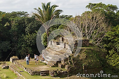 Ruins of the ancient Mayan site Editorial Stock Photo