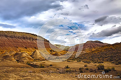 Altyn Emel Aktau mountains in Kazakhstan Stock Photo