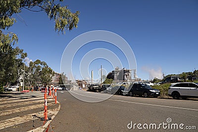 Alumina or aluminium processing plant at Gladstone. Editorial Stock Photo