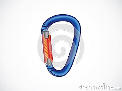 Aluminium carabiner Vector Illustration