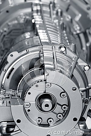 Aluminium engine Stock Photo