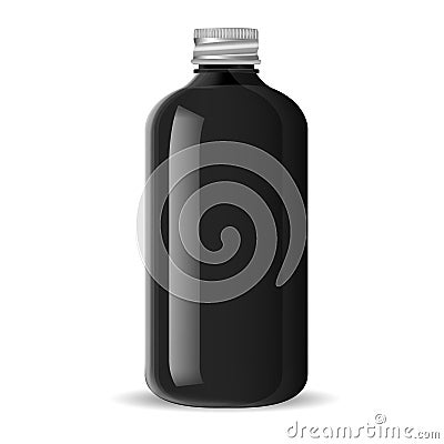 Aluminium lid Pharmacy bottle for medical products Vector Illustration