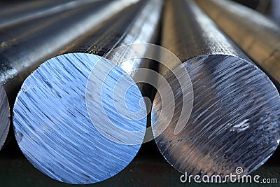 Aluminium rods Stock Photo