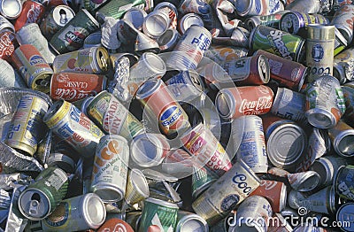 Aluminum cans, Editorial Stock Photo