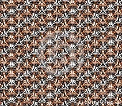 Aluminum and cooper geometric seamless background pattern v 2 Cartoon Illustration