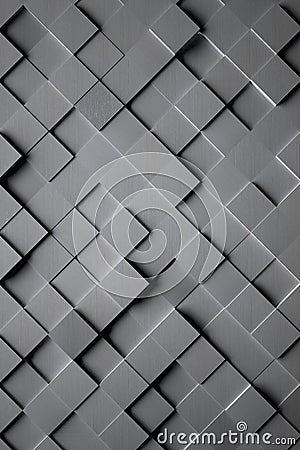 Aluminum Cubic Tile Background Stock Photo