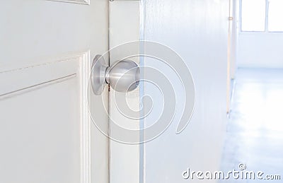 Aluminum door knob Stock Photo