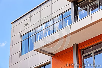 Aluminum facade and alubond panels Stock Photo