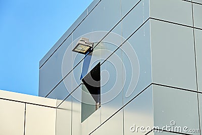 Aluminum facade and alubond panels Stock Photo
