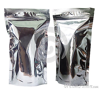 Aluminum foil bag Stock Photo